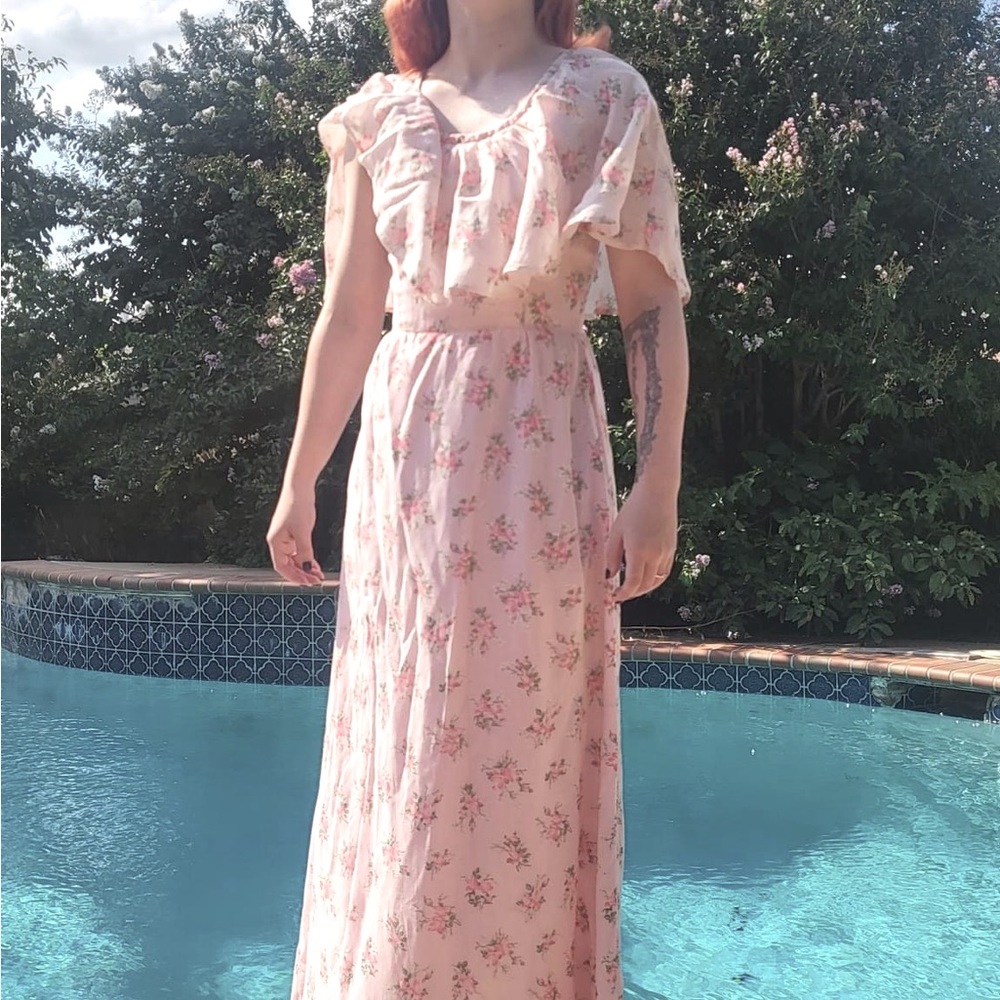 Pink Floral Prairie Dress
